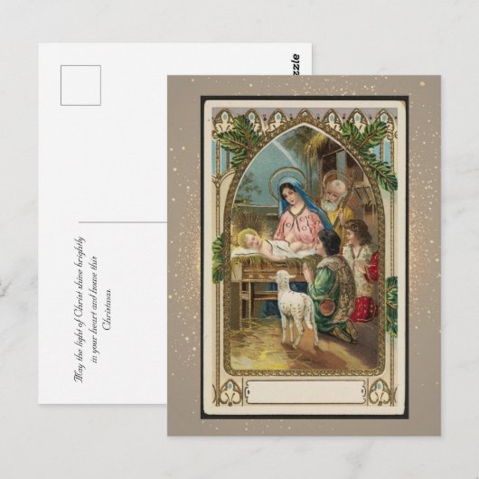 Vintage Weihnachtskarte Postkarte (Vorne/Hinten)