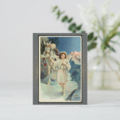Vintage Weihnachtskarte Postkarte (Stehend Vorderseite)