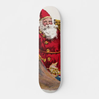Vintage Weihnachtskarte Skateboard
