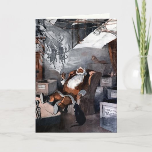 Vintage Weihnachtskarte und Weihnachtskarte Feiertagskarte (Vorderseite)