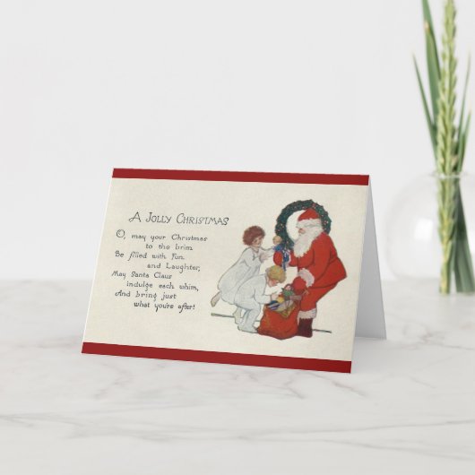 Vintage Weihnachtskarte und Weihnachtskarte Feiertagskarte (Vorderseite)