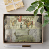 Vintage-Weihnachtskarten-Bilder Collage Seidenpapier (Geschenk)