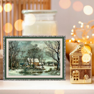 Vintage Weihnachtskarten Feiertagskarte