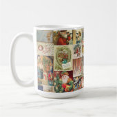 Vintage-Weihnachtskarten Feiertagsmuster Kaffeetasse (Links)