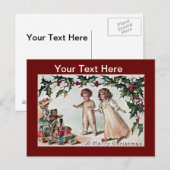Vintage Weihnachtskarten Feiertagspostkarte (Vorne/Hinten)
