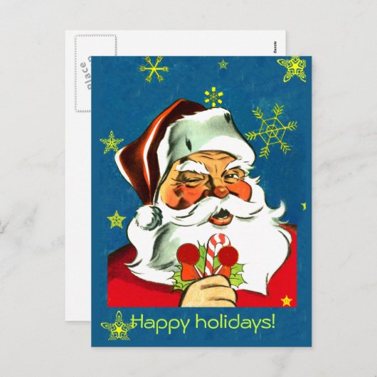 Vintage Weihnachtskarten Feiertagspostkarte (Vorne/Hinten)