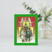 Vintage Weihnachtskarten Feiertagspostkarte (Stehend Vorderseite)