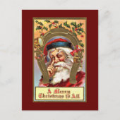 Vintage Weihnachtskarten Feiertagspostkarte (Vorderseite)