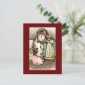 Vintage Weihnachtskarten Feiertagspostkarte (Stehend Vorderseite)