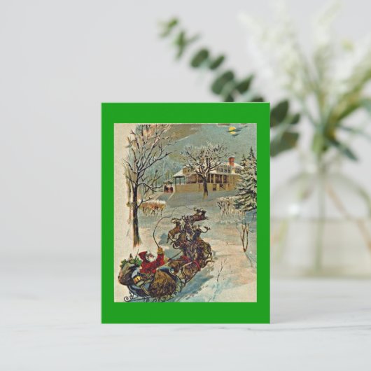 Vintage Weihnachtskarten Feiertagspostkarte (Stehend Vorderseite)