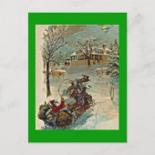 Vintage Weihnachtskarten Feiertagspostkarte (Vorderseite)