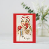 Vintage Weihnachtskarten Feiertagspostkarte (Stehend Vorderseite)