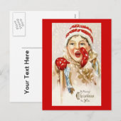 Vintage Weihnachtskarten Feiertagspostkarte (Vorne/Hinten)