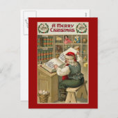 Vintage Weihnachtskarten Feiertagspostkarte (Vorne/Hinten)