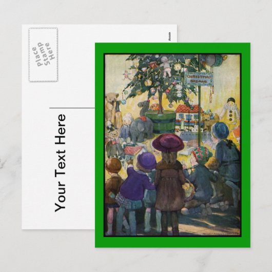 Vintage Weihnachtskarten Feiertagspostkarte (Vorne/Hinten)