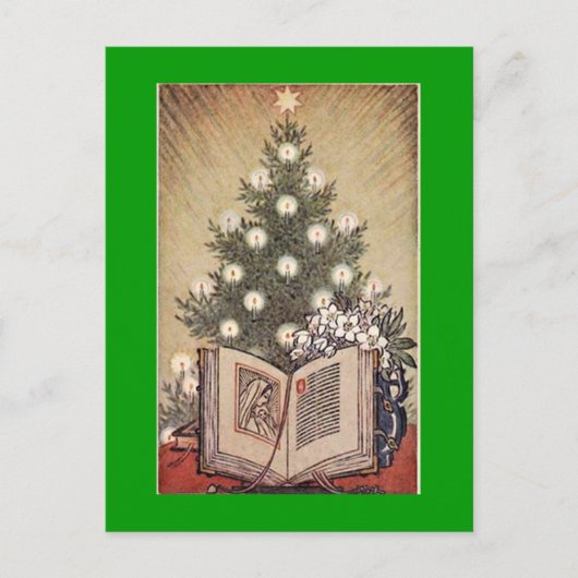 Vintage Weihnachtskarten Feiertagspostkarte (Vorderseite)