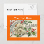 Vintage Weihnachtskarten Feiertagspostkarte (Vorne/Hinten)