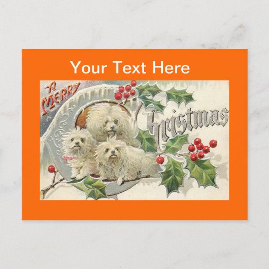 Vintage Weihnachtskarten Feiertagspostkarte (Vorderseite)