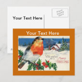 Vintage Weihnachtskarten Feiertagspostkarte (Vorne/Hinten)