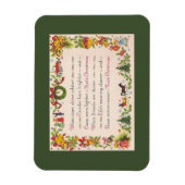 Vintage-Weihnachtskarten-Magnet Magnet (Vertikal)