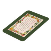 Vintage-Weihnachtskarten-Magnet Magnet (Linke Seite)