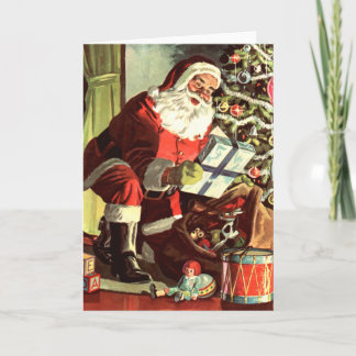 Vintage Weihnachtskarten und Baumkarten Feiertagskarte