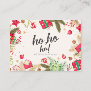 Vintage Weihnachtskarten Visitenkarte