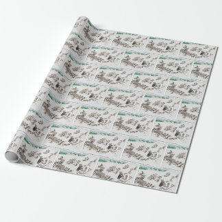 Vintage-Weihnachtskatzen-Geschenkpapier Geschenkpapier