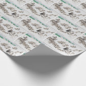 Vintage-Weihnachtskatzen-Geschenkpapier Geschenkpapier (Ecke)