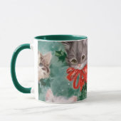 Vintage Weihnachtskatzen Tasse (Links)