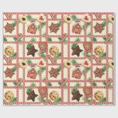 Vintage Weihnachtskekse Geschenkpapier (Flach)