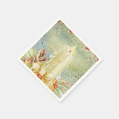 Vintage Weihnachtskerze Serviette (Ecke)