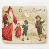 Vintage Weihnachtskinder Mousepad (Vorne)