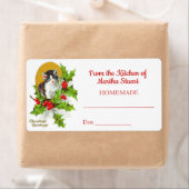 Vintage Weihnachtskitten Backen Canning Jar Labels (Insitu)