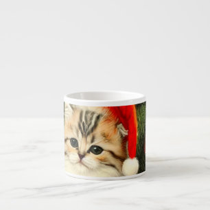 Vintage-Weihnachtskitten Espressotasse