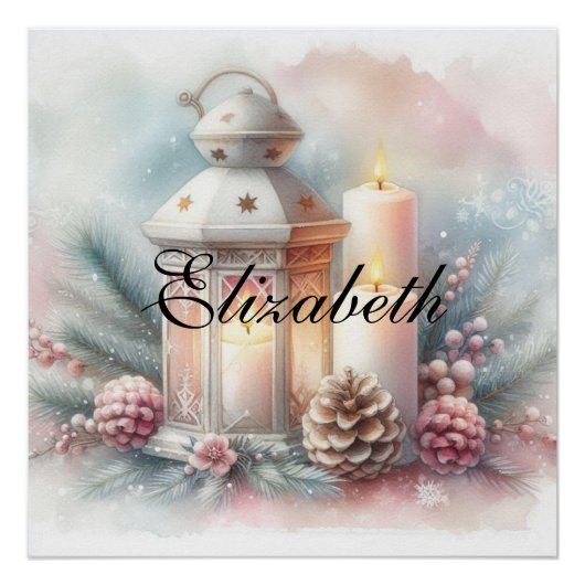 Vintage Weihnachtsklangen und Ornamente Poster (Vorderseite)