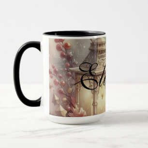 Vintage Weihnachtsklangen und Ornamente Tasse