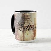 Vintage Weihnachtsklangen und Ornamente Tasse (Vorderseite Links)