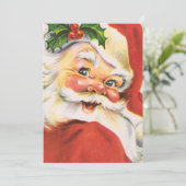 Vintage Weihnachtsklausel Feiertagskarte (Stehend Vorderseite)