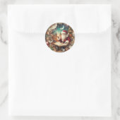Vintage Weihnachtskleber Runder Aufkleber (Tasche)