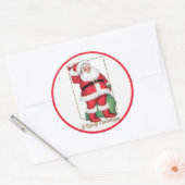 Vintage Weihnachtskleber Runder Aufkleber (Umschlag)