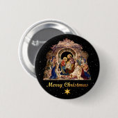 Vintage-Weihnachtsknopf Button (Vorne & Hinten)