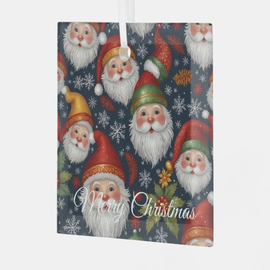 Vintage Weihnachtskollektion Ornament Aus Glas (Vorderseite links)