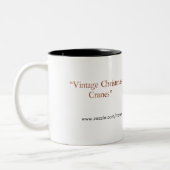 Vintage Weihnachtskräne Zweifarbige Tasse (Links)
