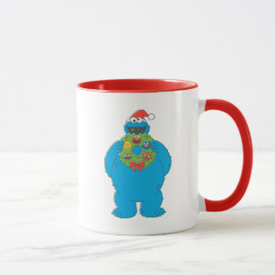 Vintage-Weihnachtskranz mit dem Krümelmonster Tasse