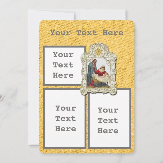 Vintage Weihnachtskrippe Ankündigung (Rückseite)