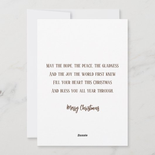 Vintage Weihnachtskrippe Feiertagskarte (Rückseite)