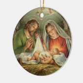 Vintage Weihnachtskrippe Jesus Mary  Keramik Ornament (Links)