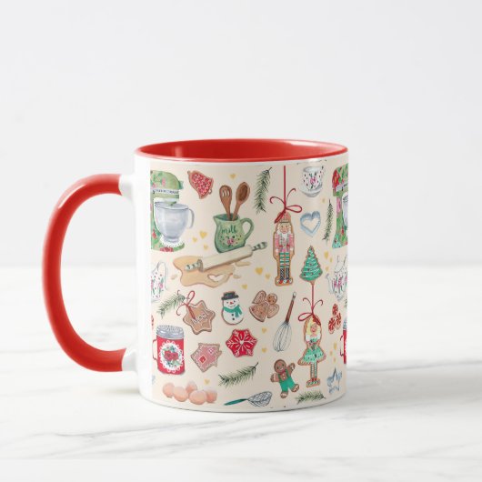 Vintage Weihnachtskuchen Küche Tasse (Links)