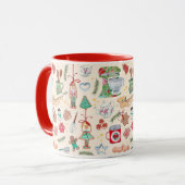 Vintage Weihnachtskuchen Küche Tasse (Vorderseite Links)